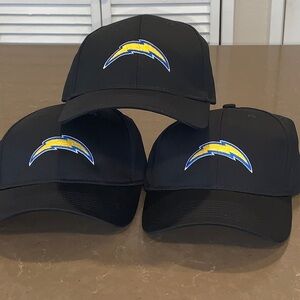 Final $ Qty 3 Brand New NFL Licensed Los Angeles Chargers Strapback Hat Black